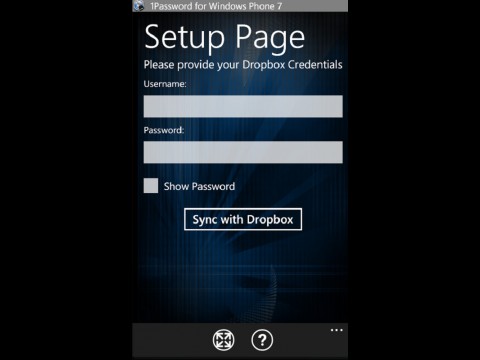1Password f&uuml;r Windows Phone 7 - Synchronisation mit Dropbox