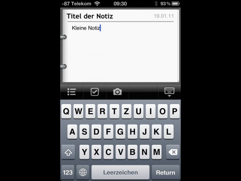 Einfache Notiz