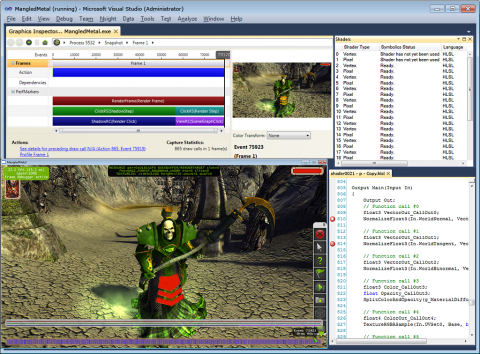 Der Grafikdebugger in Aktion