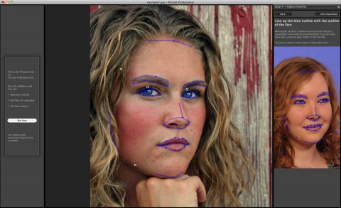 Portrait Professional 10 - Gesicht- und Haaransatz markieren
