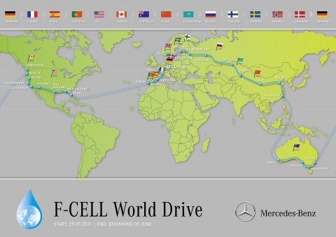 ...wollen in 125 Tagen die Welt umrunden. (Foto: Daimler)
