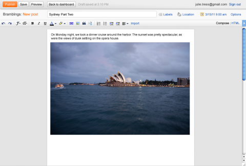 Google Blogger - neue  Benutzeroberfl&auml;che