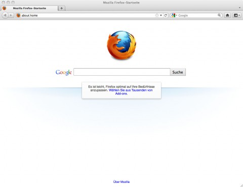 Firefox 4 unter Mac OS X