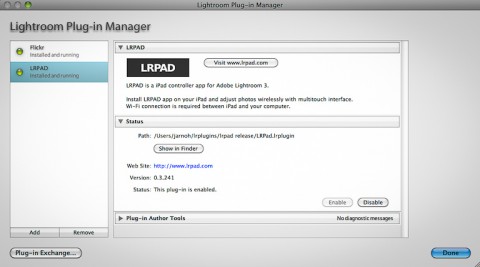 LRPAD - Plugin f&uuml;r Lightroom