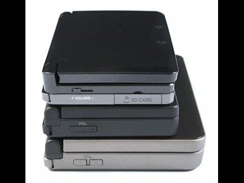 Von unten nach oben: DSi XL, DSi, 3DS (Foto: mw)