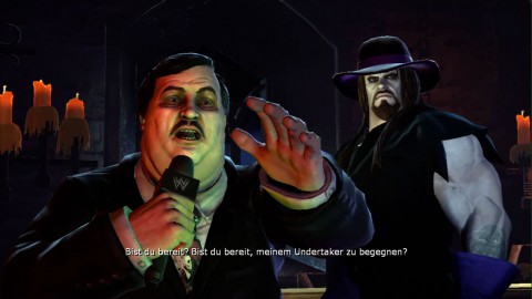 Paul Bearer und sein Sch&uuml;tzling der Undertaker in einer Sequenz