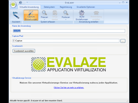 Die Evalazer-Benutzeroberfl&auml;che