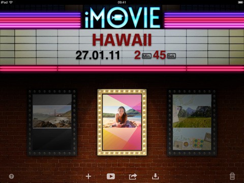iMovie auf dem iPad - Themenwahl