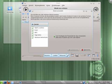 Die Codec-Auswahl nach der Installation aus dem Packman-Repository