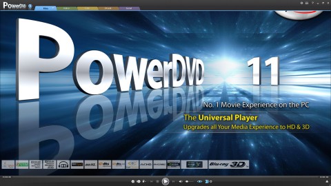 PowerDVD 11 - der Startbildschirm (Bild: Cyberlink)