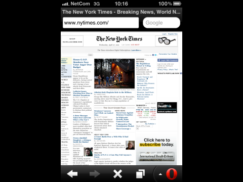 Opera Mini 6 auf dem iPhone