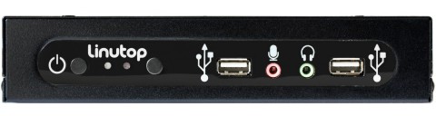 Die Vorderseite des Linutop4-Mini-PCs