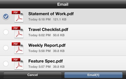 Adobe CreatePDF f&uuml;r iOS (Bild: Adobe)