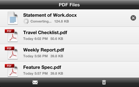 Adobe CreatePDF f&uuml;r iOS (Bild: Adobe)
