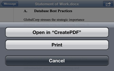 Adobe CreatePDF f&uuml;r iOS (Bild: Adobe)
