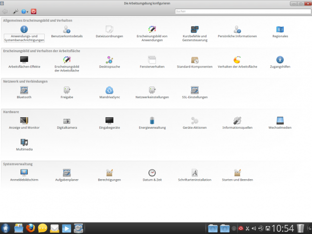 Das Rosalab-Theme beinhaltet auch eigene Icons.