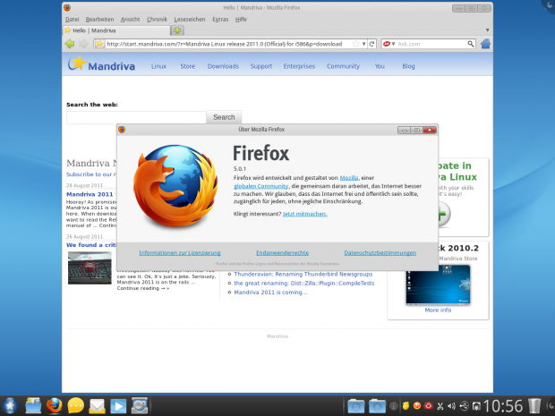 ...sowie Firefox 5.0.1.