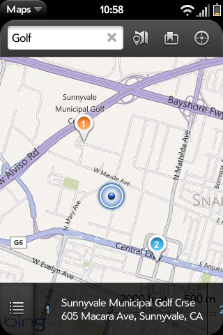 Bing Maps f&uuml;r WebOS