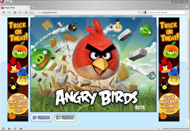 Opera 12 für Windows - Angry Birds im Browser