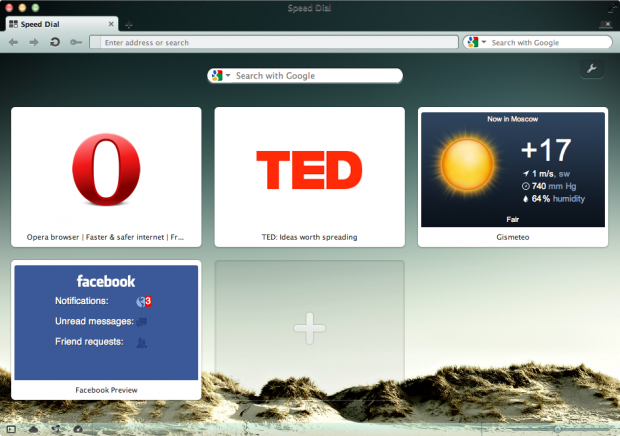 Opera 12 für Mac OS mit neuer Themes-Funktion