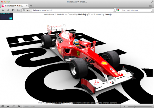 Opera 12 für Mac OS - WebGL-Demo