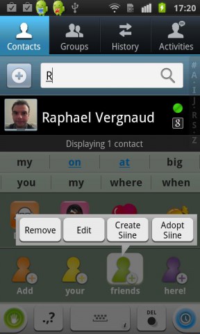 Konfiguration der Android-Alternativtastatur Siine (Bild: Siine)