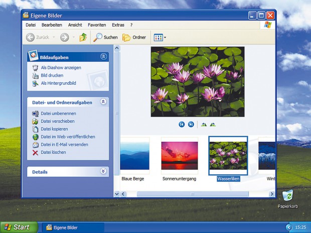 Windows XP - Bildhintergr&uuml;nde (Bild: Microsoft)