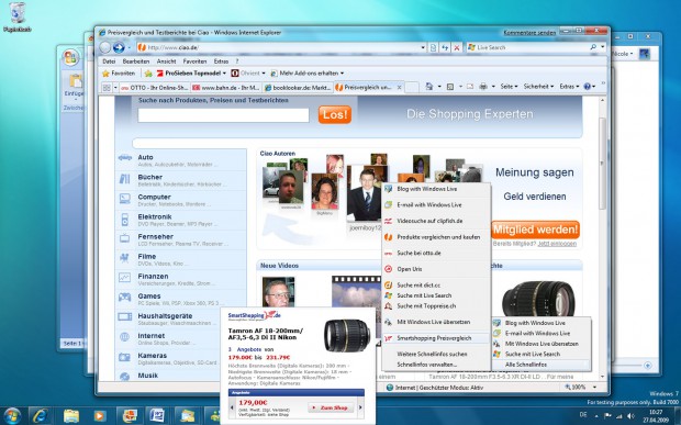 Windows 7 - Schnellinfo (Bild: Microsoft)