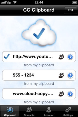 Cloud Copy auf dem iPhone (Bild: Ductus Solutions)