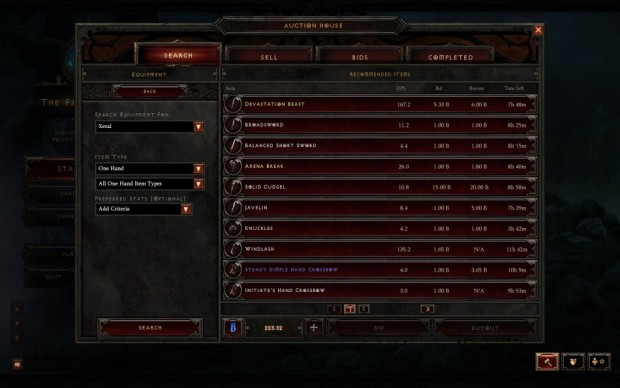Echtgeld-Auktionshaus (Screenshot: Blizzard)