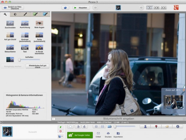 Picasa 3.9 (Bild: Google/ Andreas Donath)
