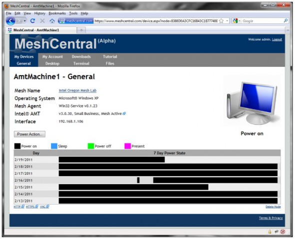 Meshcentral: Rechnerstatus