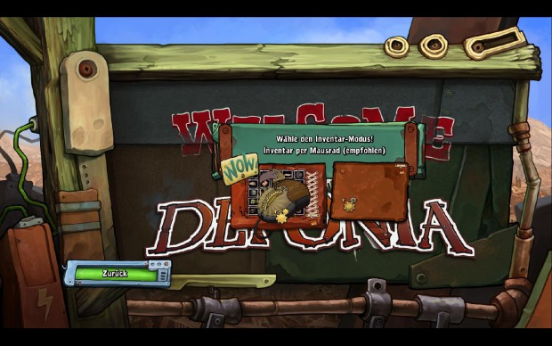 Deponia - es gibt zwei verschiedene Inventarmodi. (Screenshot: Golem.de)