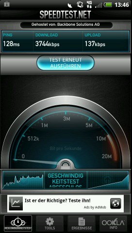 Ein erster Test am Rande des von Vodafone ausgewiesenen LTE-Gebiets