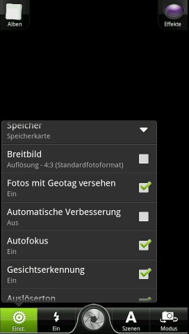 Bessere Bilder erzielten wir mit abgeschalteten automatischen Anpassungen.