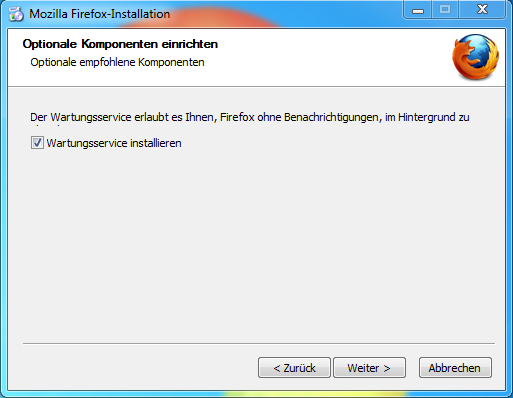 ... wird bei der Installation eingerichtet, ...