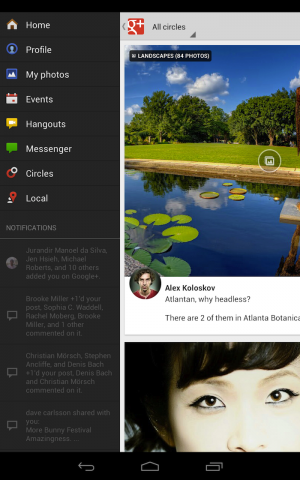 Google+-App f&uuml;r Tablets (Quelle: googleblog.blogspot.de)