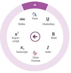 Radial-Men&uuml; in Onenote