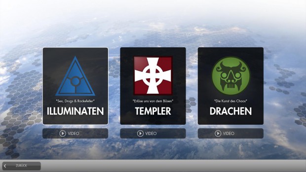 Die drei Fraktionen Templer, Illuminati und Drachen