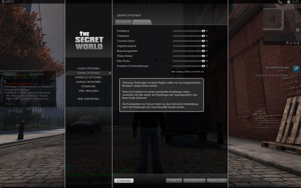 Grafikoptionen von The Secret World