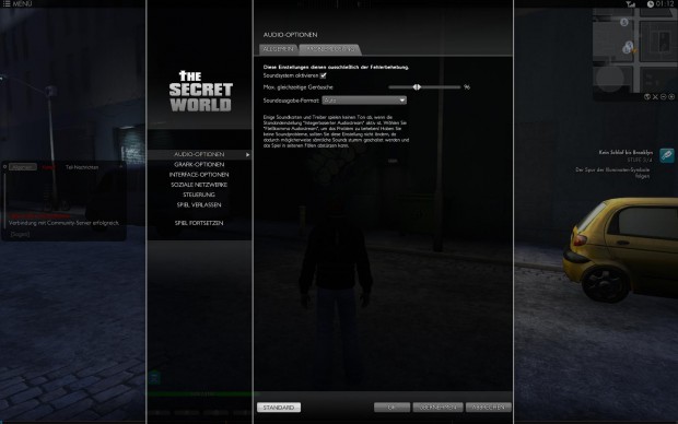 Audiooptionen von The Secret World