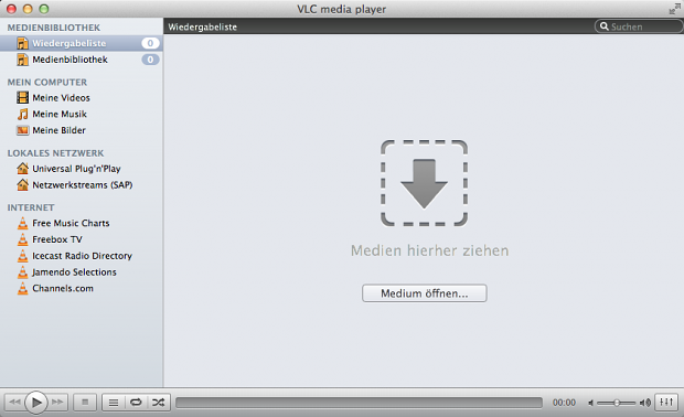 Oberfl&auml;che von VLC 2.0.0 (Screenshot: Golem.de)