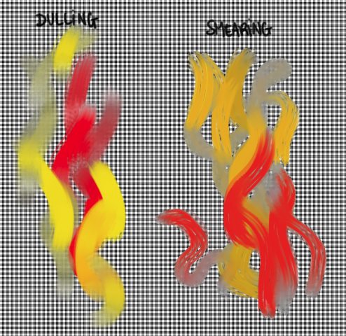 Der Schmiereffekt in Krita wurde weiter verfeinert.