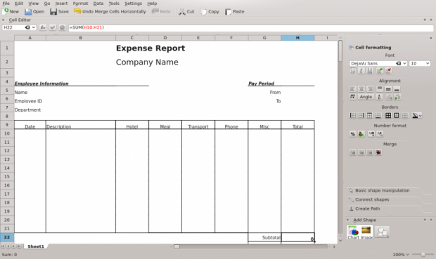 Der Zellen-Editor in Sheets 2.5 wurde erweitert und l&auml;sst sich frei platzieren. 