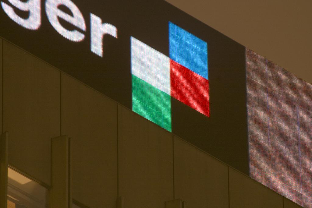 50 Meter: LED-Display auf dem Axel-Springer-Haus in Berlin