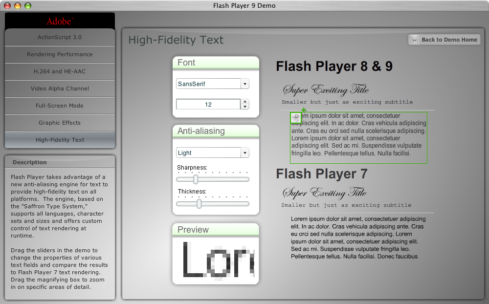 Flash-Player 9 Update 3 mit H.264-Unterstützung ist fertig