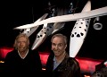 Richard Branson (li) und Burt Rutan