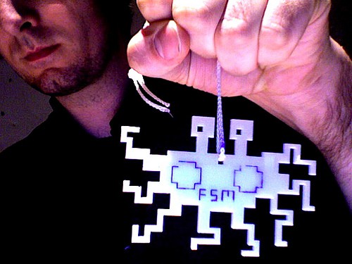 Fliegendes Spaghettimonster, hergestellt mit dem Laserschneider (Foto: Bre Pettis)