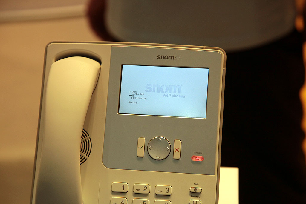 Snom 870 - Prototyp auf der Cebit 2009 (Foto: ck)