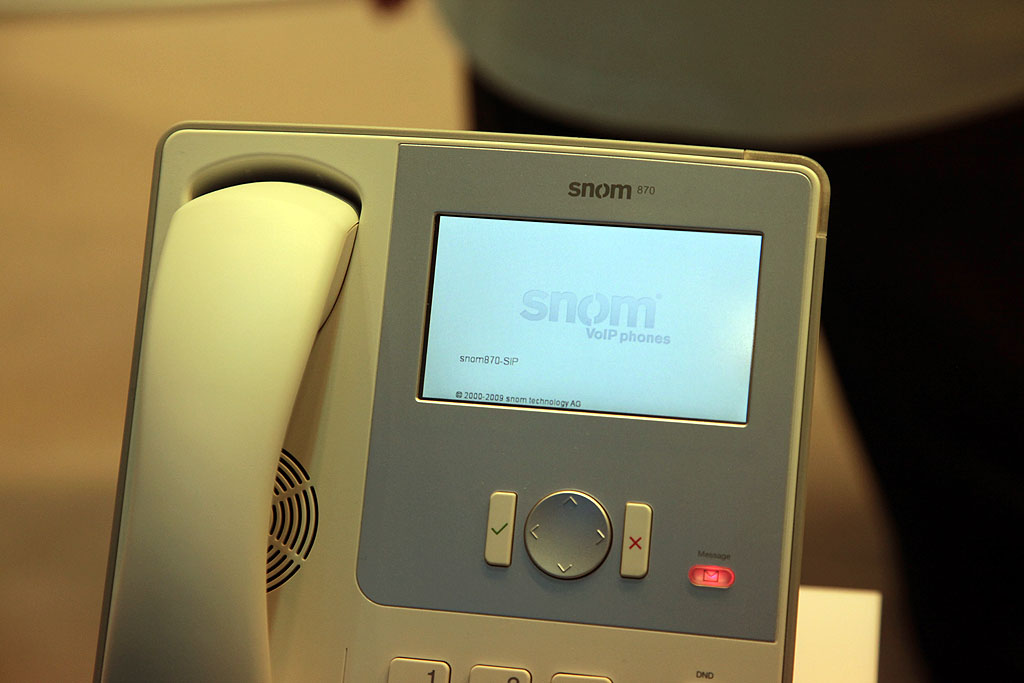 Snom 870 - Prototyp auf der Cebit 2009 (Foto: ck)